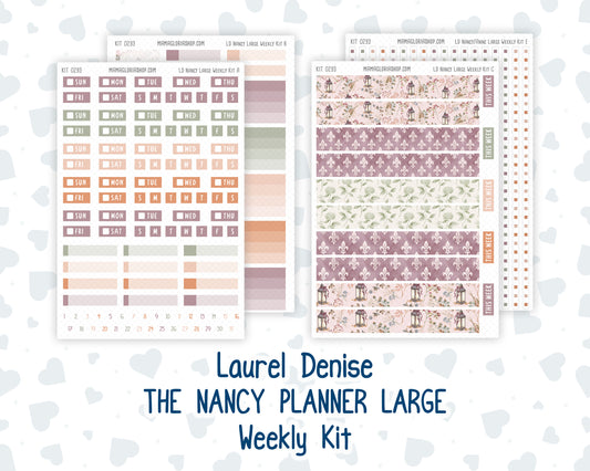 Kit 0293 - Laurel Denise The Nancy Planner Large - Weekly Kit - September - Fleur de Provence