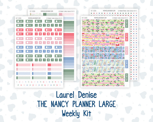 Kit 0306 - Laurel Denise The Nancy Planner Large - Weekly Kit - December - Jolly Mischief