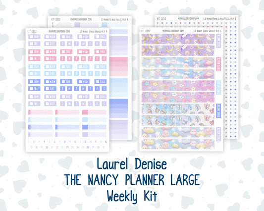 Kit 0252 - Laurel Denise The Nancy Planner Large - Weekly Kit - February - Tokyo Candy Cloud