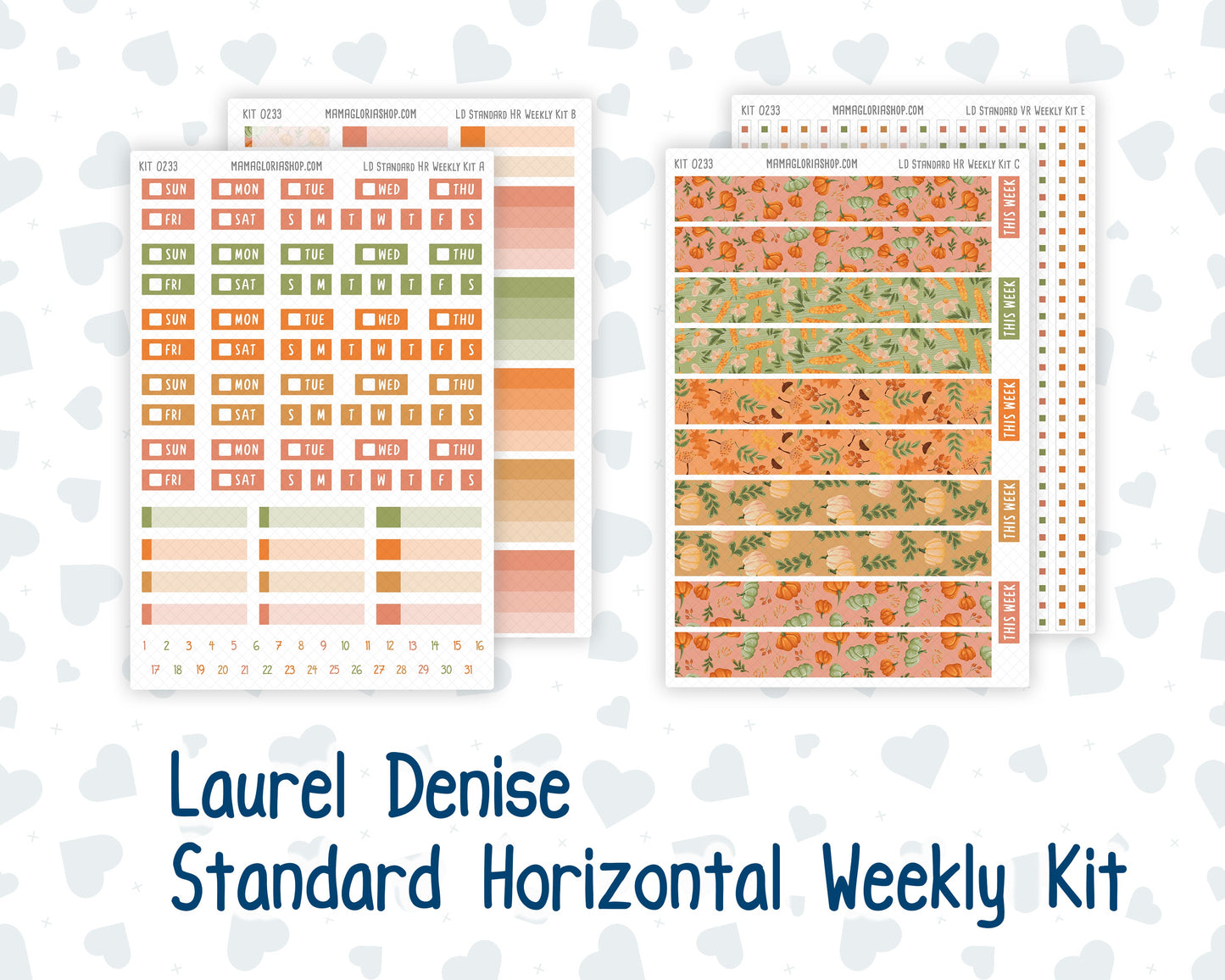 Kit 0233 - Laurel Denise Standard - Horizontal - Weekly Kit - September - Cinnamon Days