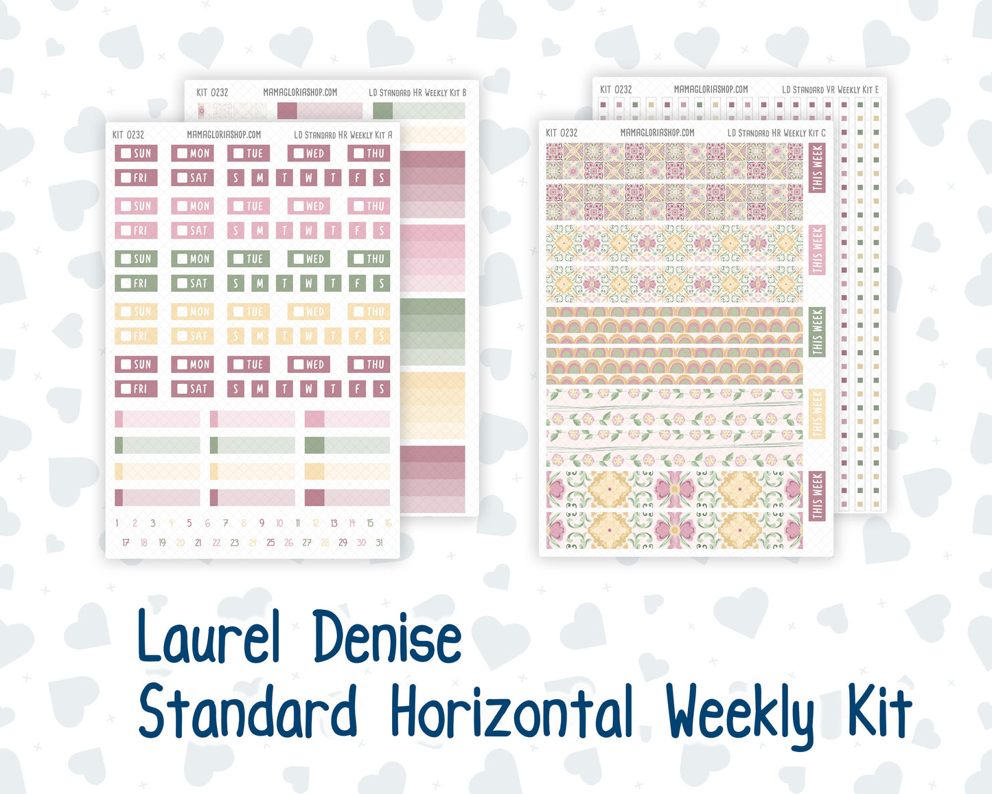 Kit 0232 - Laurel Denise Standard - Horizontal - Weekly Kit - September - Heirloom Garden