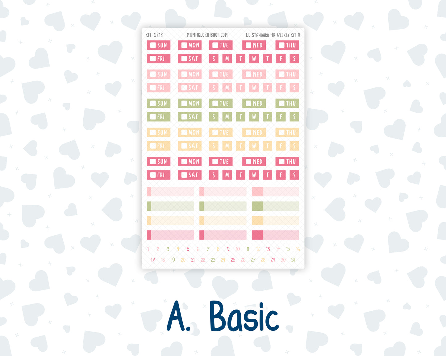 Kit 0218 Laurel Denise Standard Size – Weekly - Horizontal Layout - Mother's Love - May