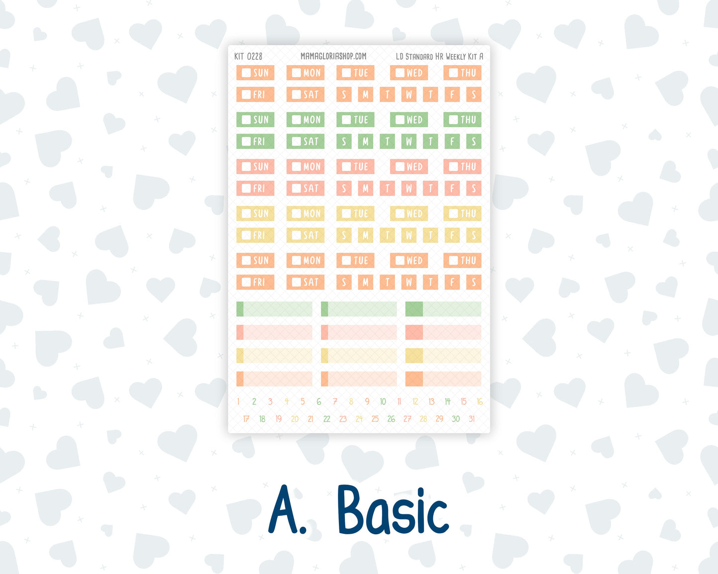 Kit 0228 - Laurel Denise Standard - Horizontal - Weekly Kit - August - Just Peachy