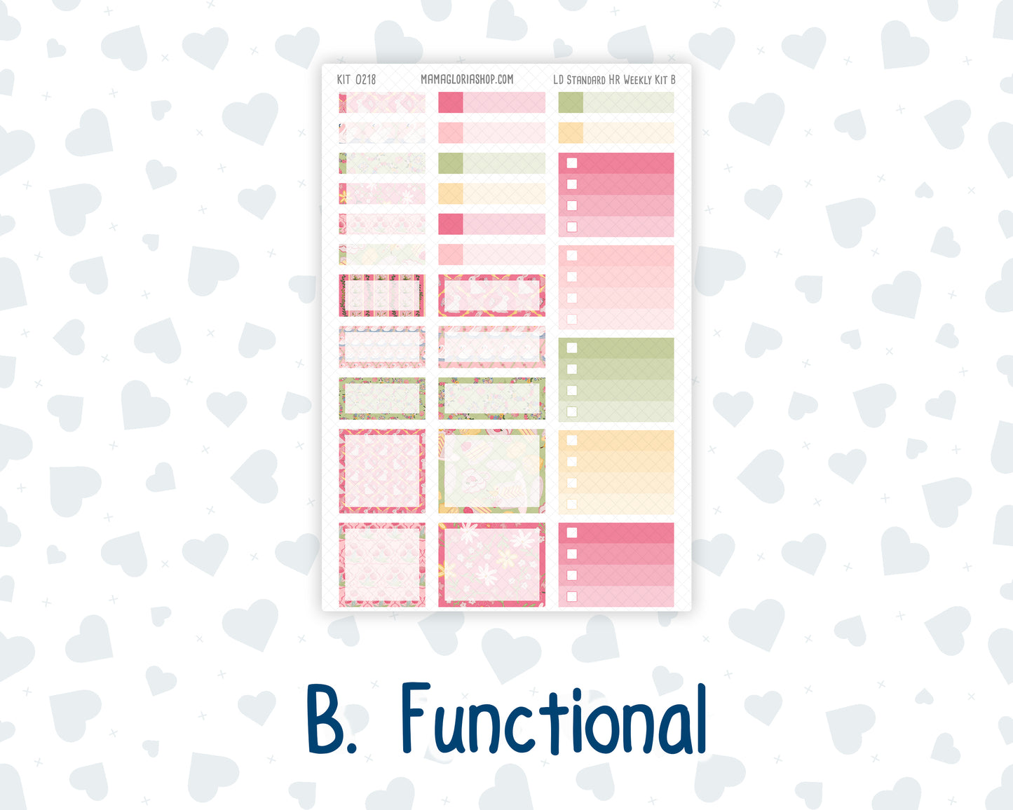 Kit 0218 Laurel Denise Standard Size – Weekly - Horizontal Layout - Mother's Love - May