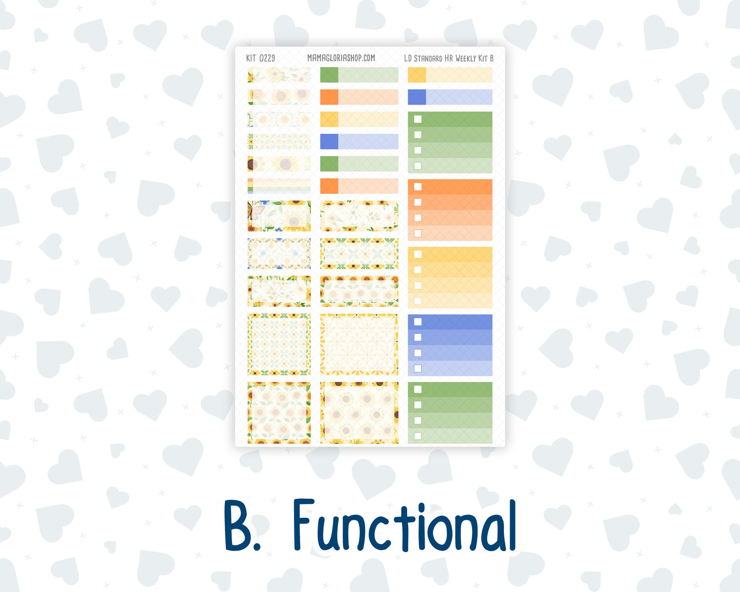 Kit 0229 - Laurel Denise Standard - Horizontal - Weekly Kit - August - Golden Faces