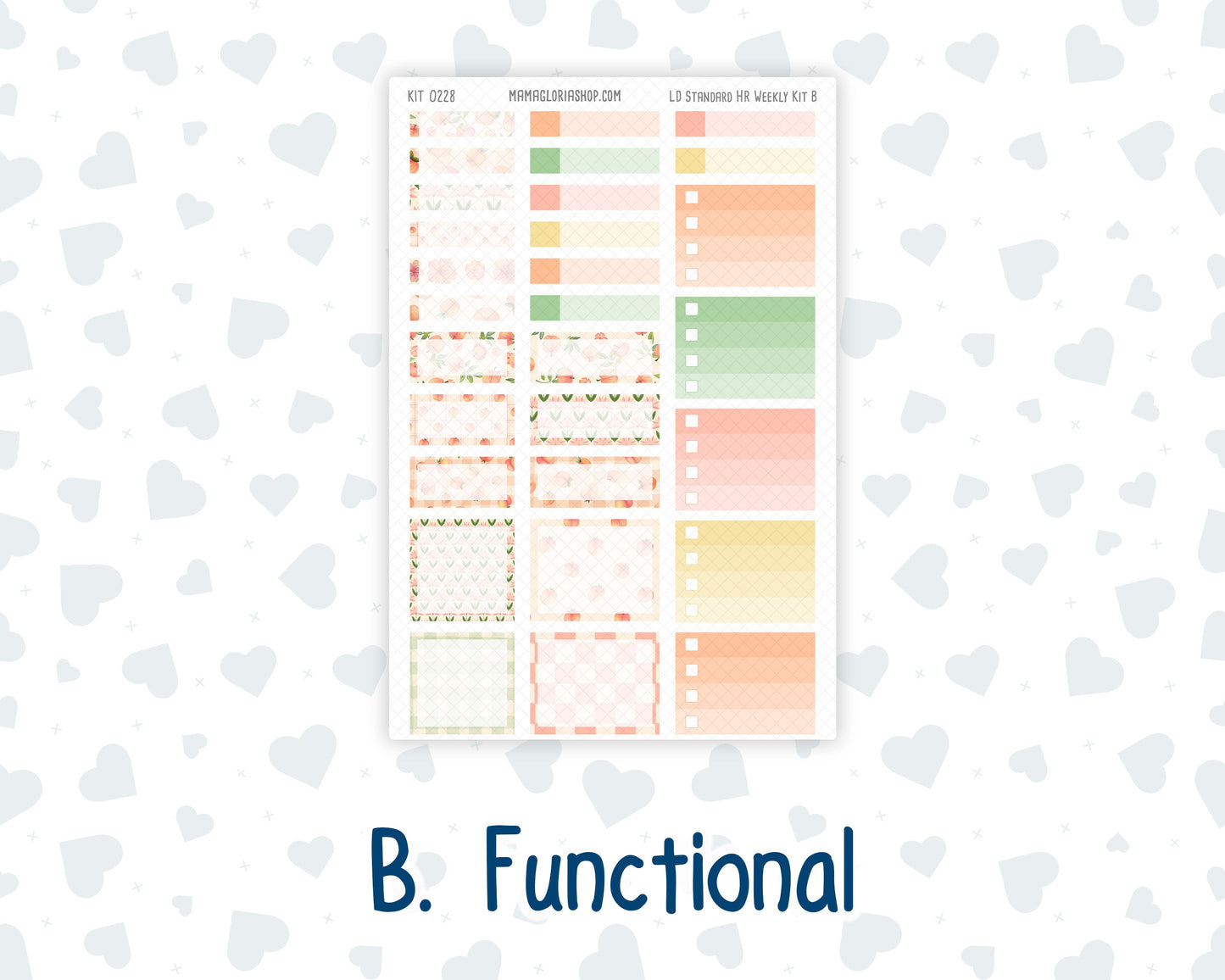 Kit 0228 - Laurel Denise Standard - Horizontal - Weekly Kit - August - Just Peachy