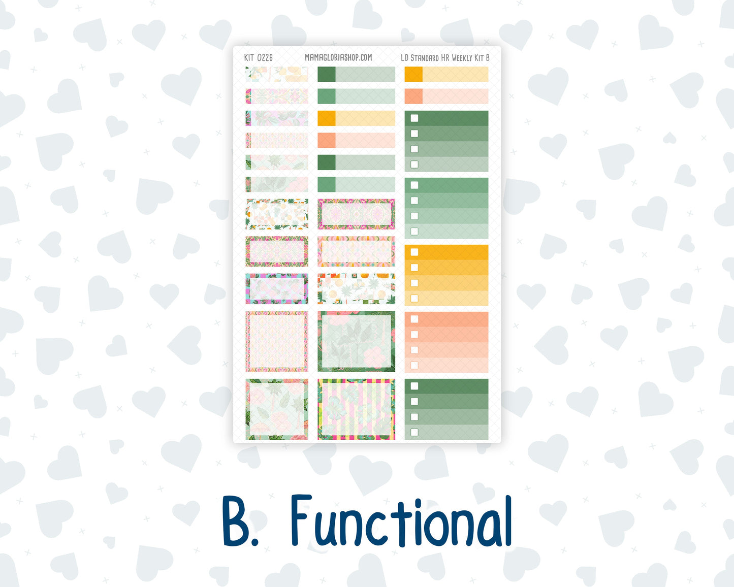 Kit 0226 - Laurel Denise Standard - Horizontal - Weekly Kit - July - Tropical Whimsy