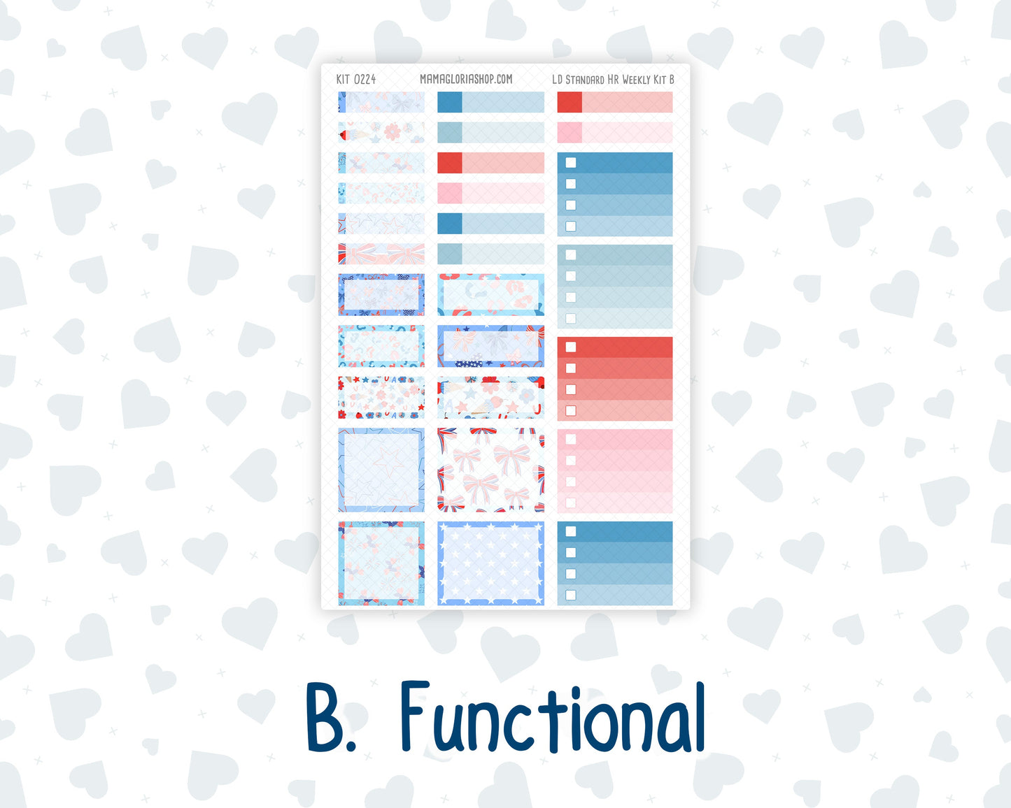 Kit 0224 - Laurel Denise Standard - Horizontal - Weekly Kit - July - Patriotic Parade