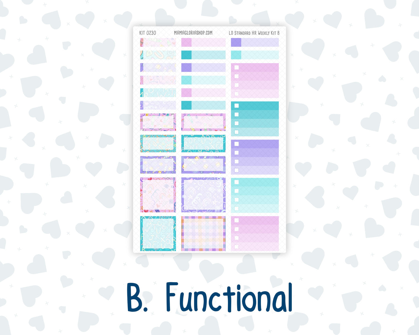 Kit 0230 - Laurel Denise Standard - Horizontal - Weekly Kit - August - School Daze