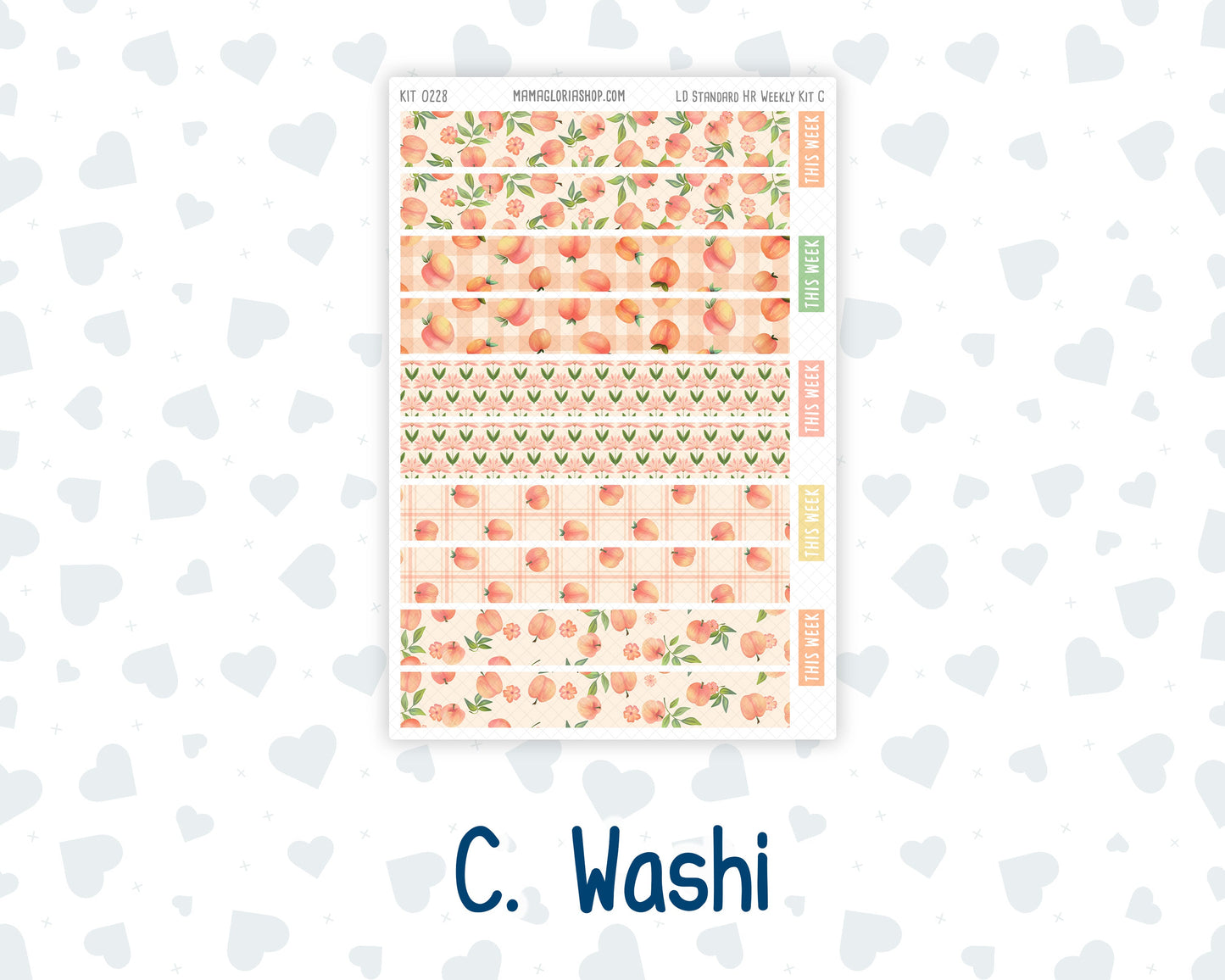Kit 0228 - Laurel Denise Standard - Horizontal - Weekly Kit - August - Just Peachy