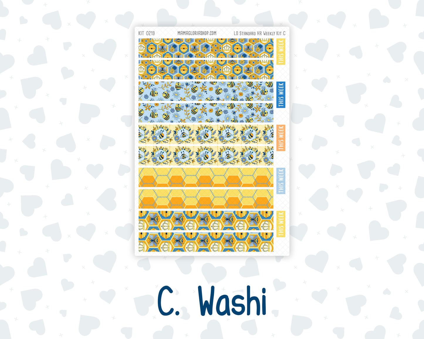 Kit 0219 Laurel Denise Standard Size – Weekly - Horizontal Layout - Bee's Business - May