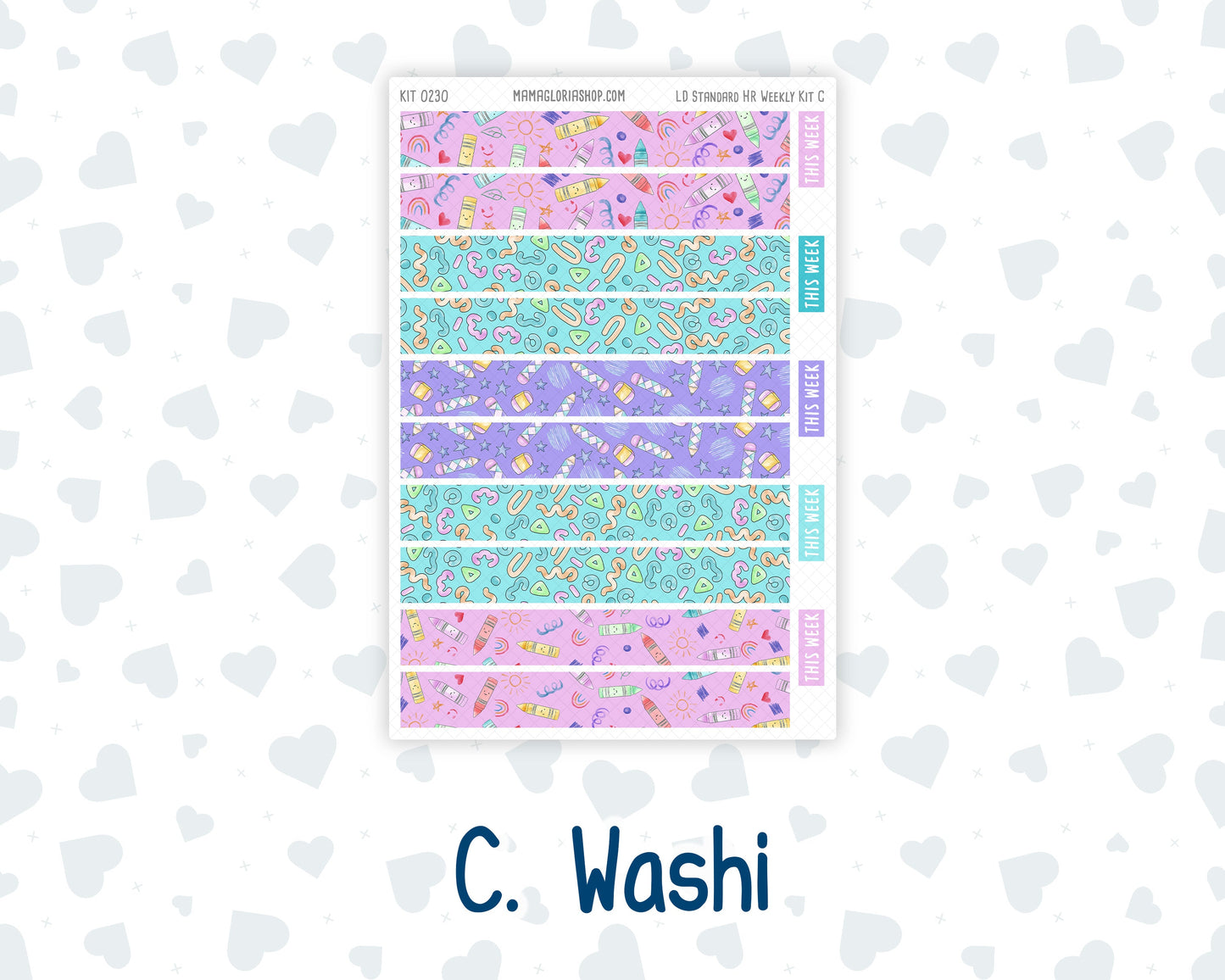 Kit 0230 - Laurel Denise Standard - Horizontal - Weekly Kit - August - School Daze