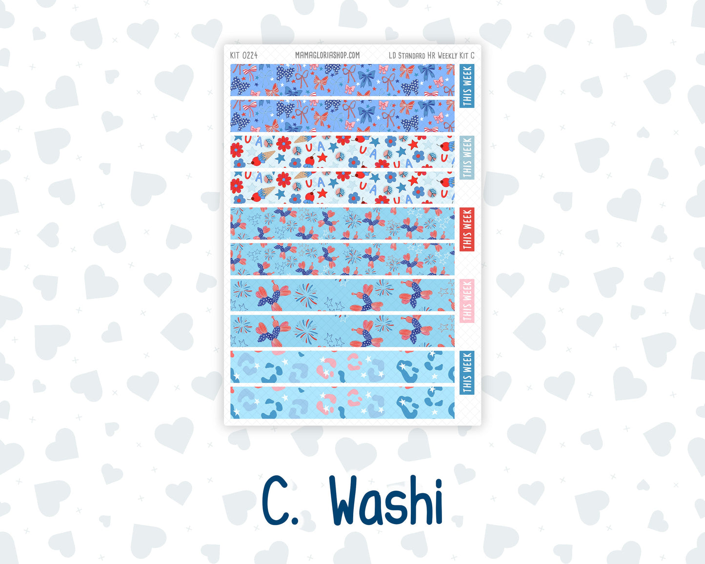 Kit 0224 - Laurel Denise Standard - Horizontal - Weekly Kit - July - Patriotic Parade