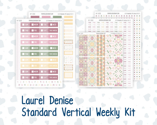 Kit 0232 - Laurel Denise Standard - Vertical - Weekly Kit - September - Heirloom Garden
