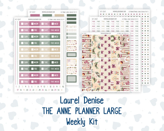 Kit 0307 - Laurel Denise The Anne Planner Large - Weekly Kit - December - Velvet Hearth