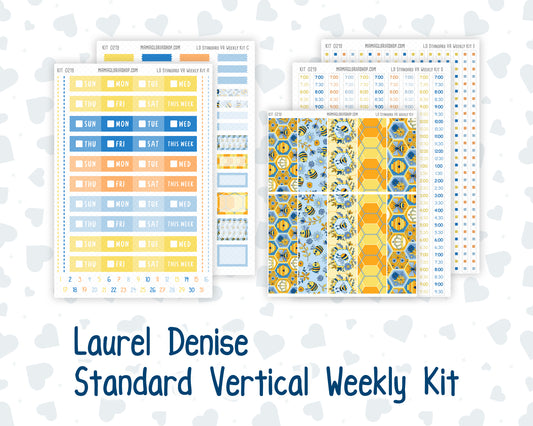 Kit 0219 Laurel Denise Standard Size – Weekly - Vertical Layout - Bee's Business - May