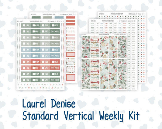 Kit 0245 - Laurel Denise Standard - Vertical - Weekly Kit - December - Vintage Christmas