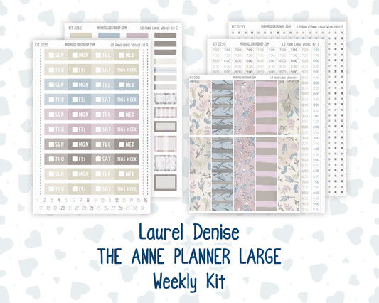 Kit 0250 - Laurel Denise The Anne Planner Large - Weekly Kit - Quiet January