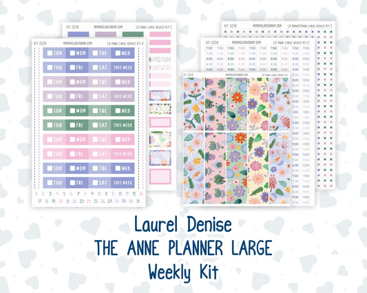 Kit 0258 - Laurel Denise The Anne Planner Large - Weekly Kit - March - Plant Therapy