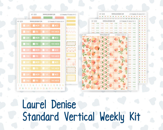 Kit 0228 - Laurel Denise Standard - Vertical - Weekly Kit - August - Just Peachy