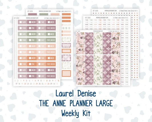 Kit 0293 - Laurel Denise The Anne Planner Large - Weekly Kit - September - Fleur de Provence