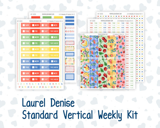 Kit 0220 - Laurel Denise Standard - Vertical - Weekly Kit - June - June Berries