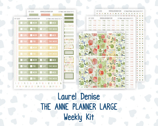 Kit 0295 - Laurel Denise The Anne Planner Large - Weekly Kit - September - Apple Harvest