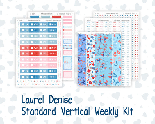 Kit 0224 - Laurel Denise Standard - Vertical - Weekly Kit - July - Patriotic Parade