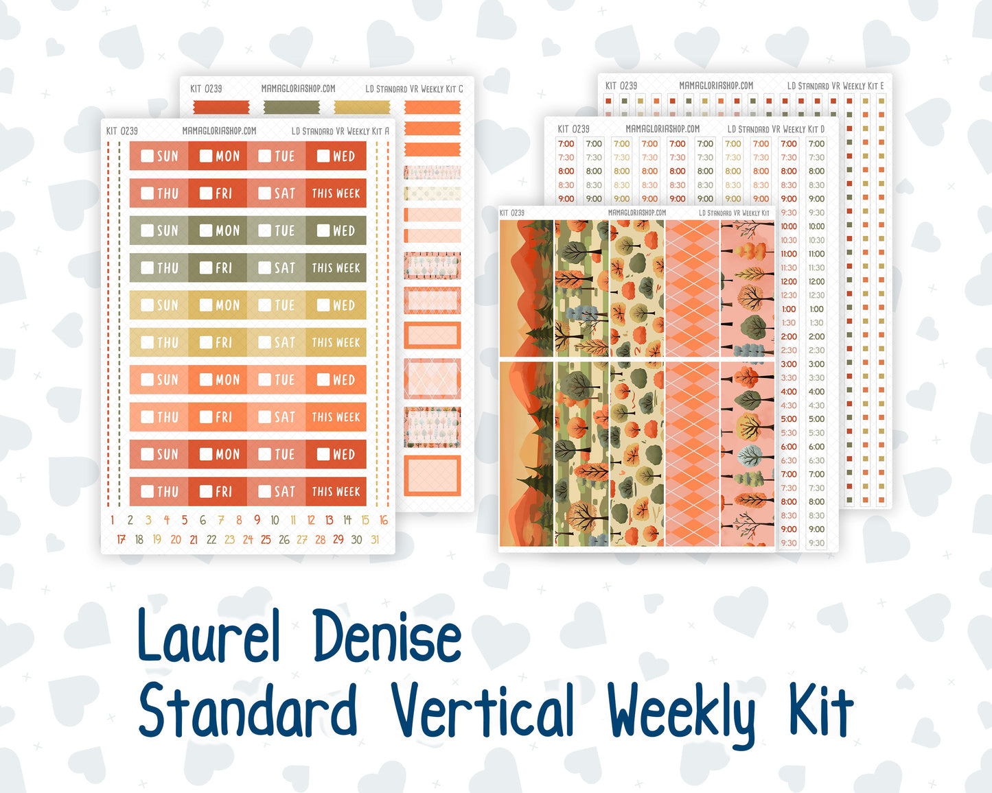Kit 0239 - Laurel Denise Standard - Vertical - Weekly Kit - October - October Stroll