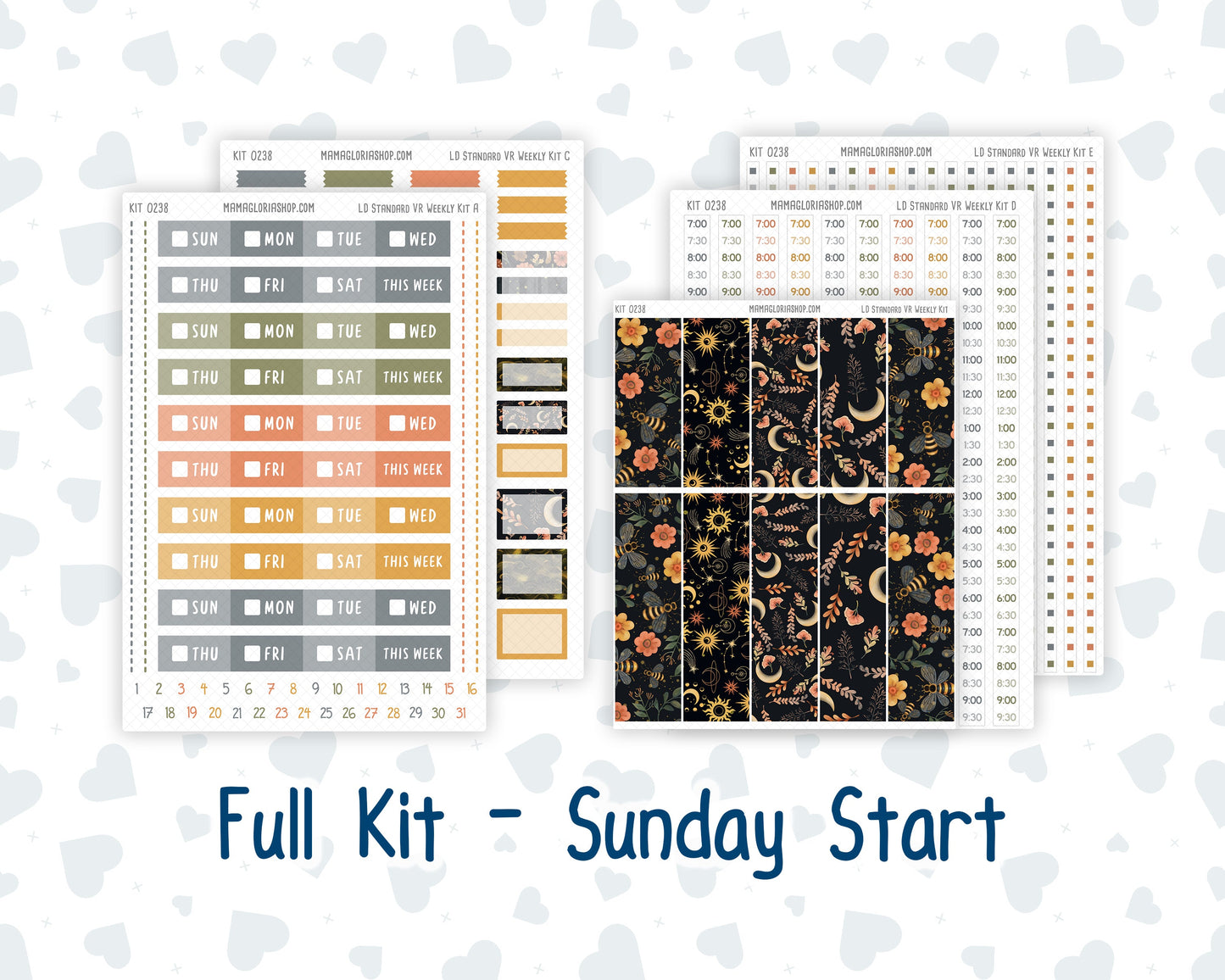 Kit 0238 - Laurel Denise Standard - Vertical - Weekly Kit - October - Starry Autumn Nights