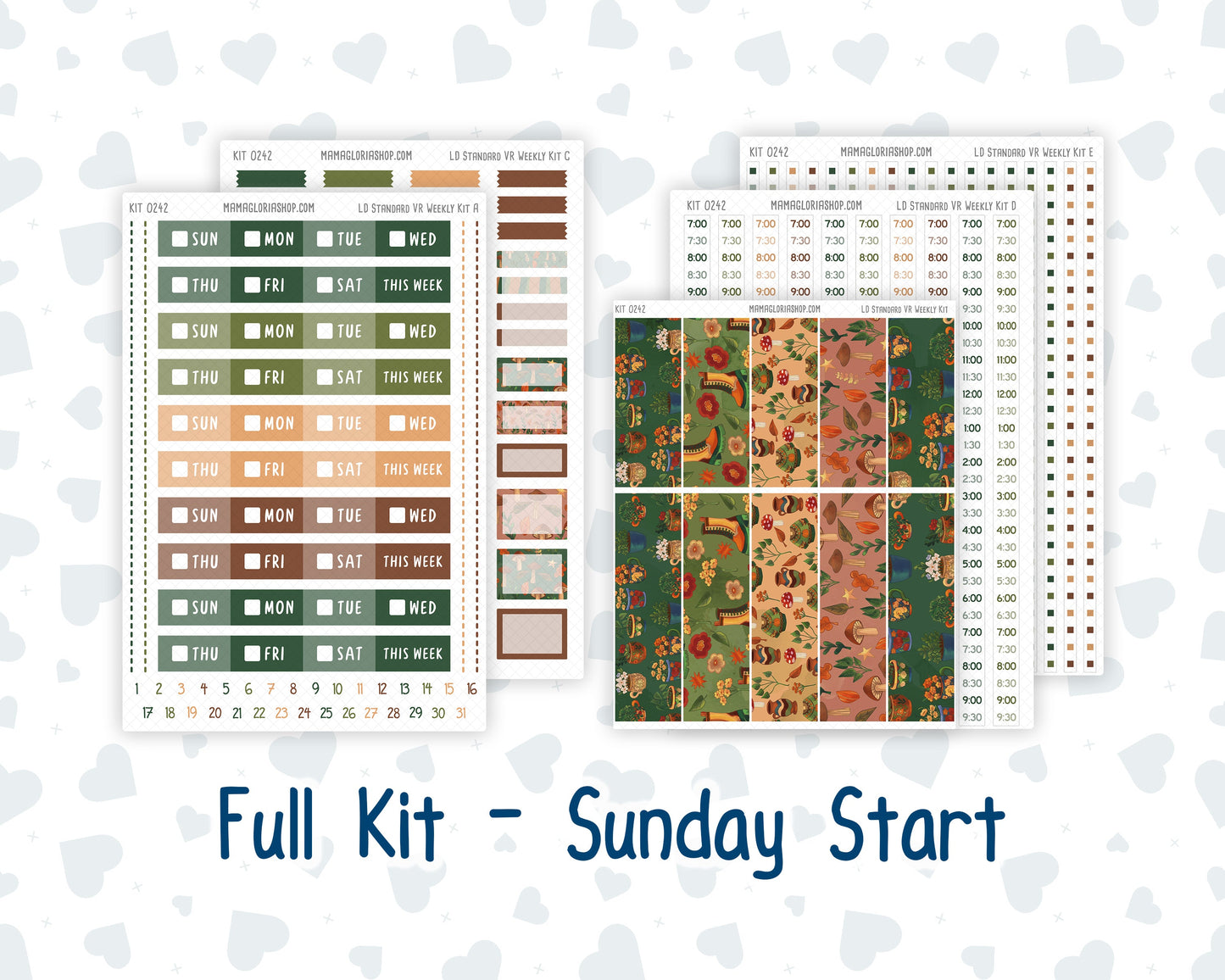 Kit 0242 - Laurel Denise Standard - Vertical - Weekly Kit - November - Cottage Autumn
