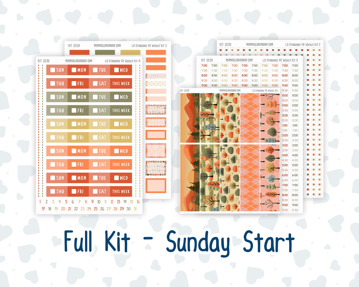 Kit 0239 - Laurel Denise Standard - Vertical - Weekly Kit - October - October Stroll