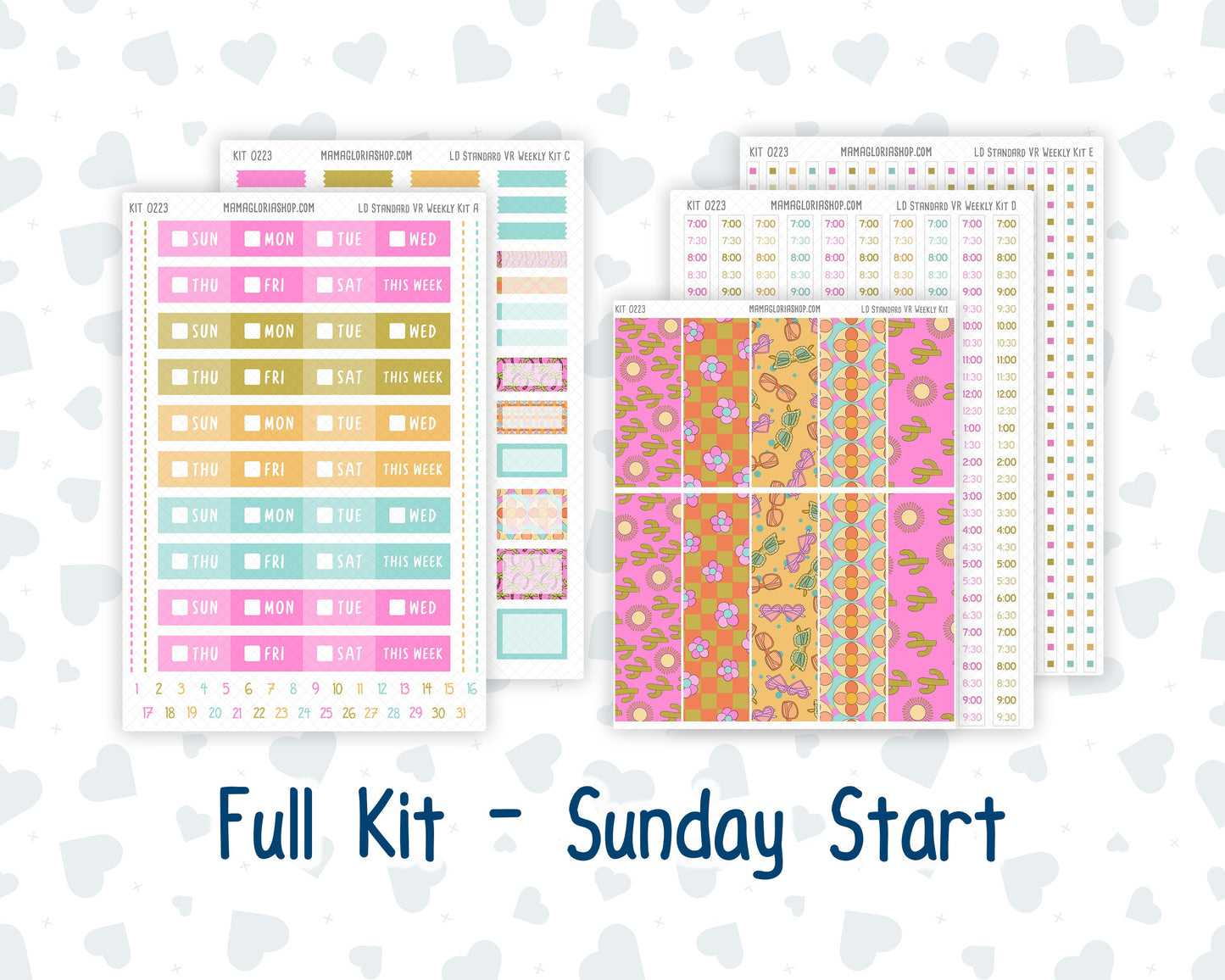 Kit 0223 - Laurel Denise Standard - Vertical - Weekly Kit - June - Route 66