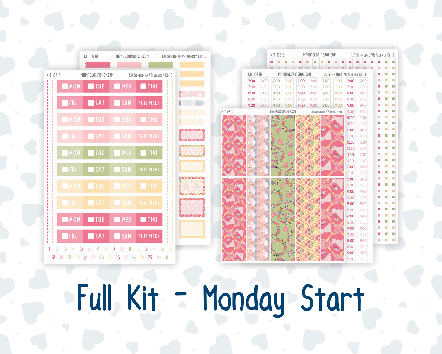 Kit 0218 Laurel Denise Standard Size – Weekly - Vertical Layout - Mother's Love - May