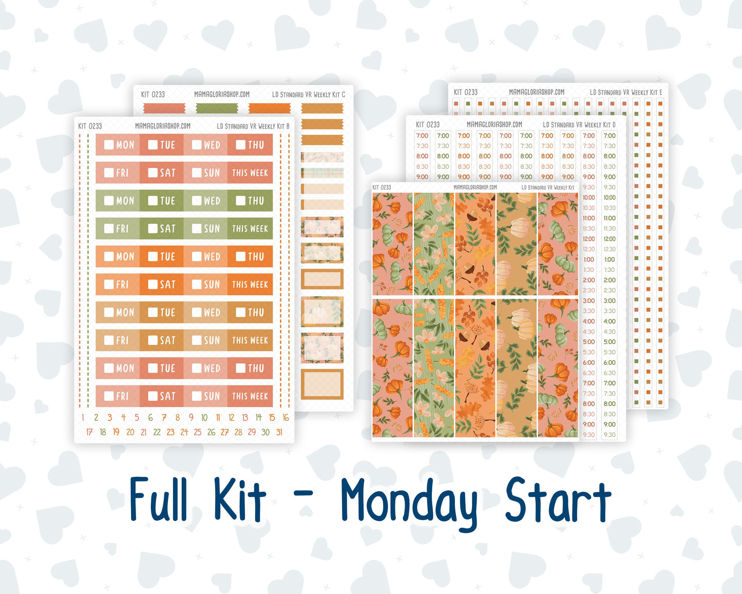 Kit 0233 - Laurel Denise Standard - Vertical - Weekly Kit - September - Cinnamon Days