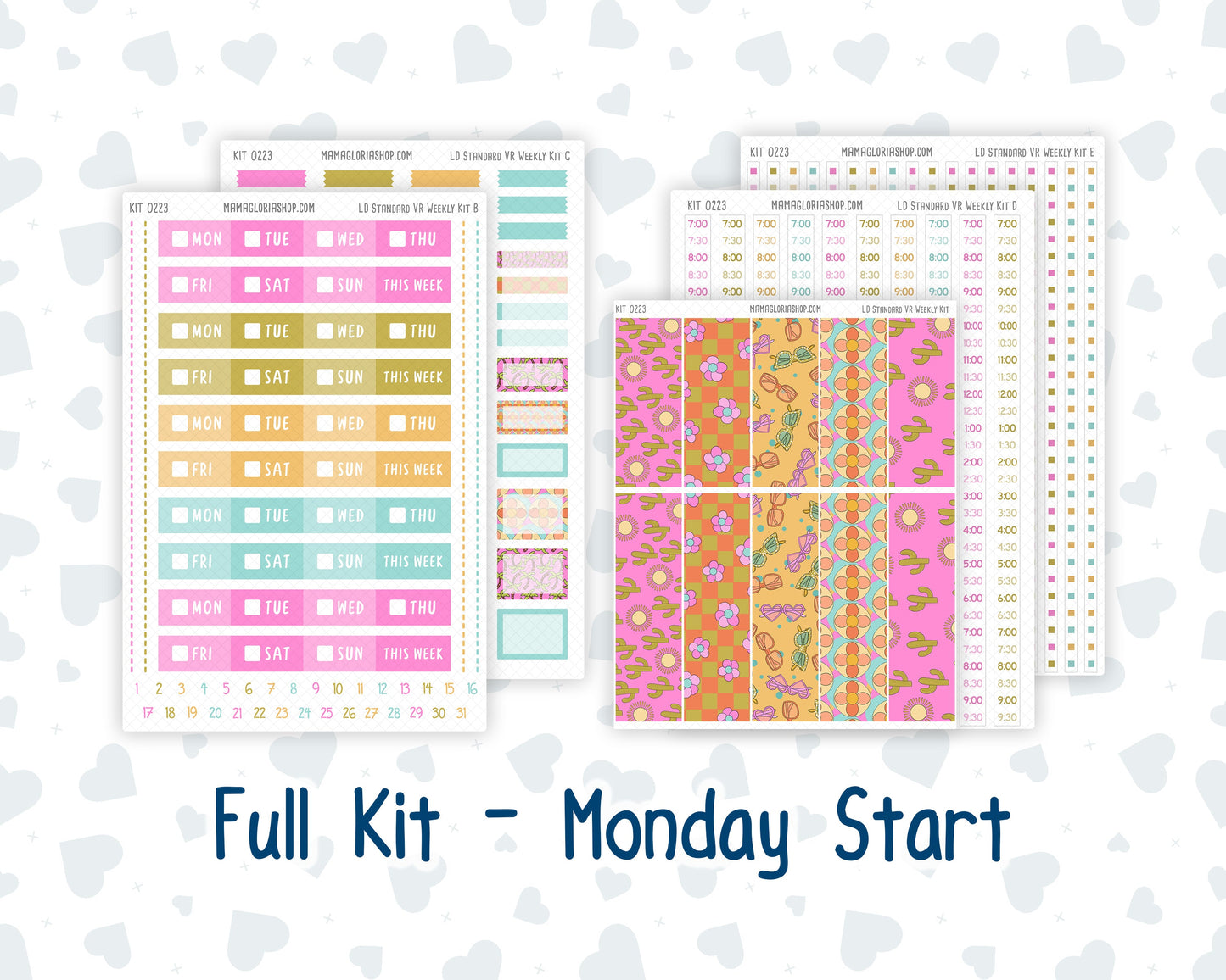 Kit 0223 - Laurel Denise Standard - Vertical - Weekly Kit - June - Route 66