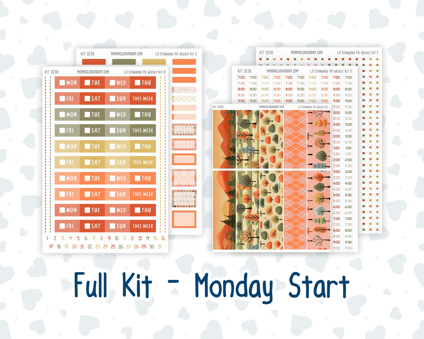 Kit 0239 - Laurel Denise Standard - Vertical - Weekly Kit - October - October Stroll