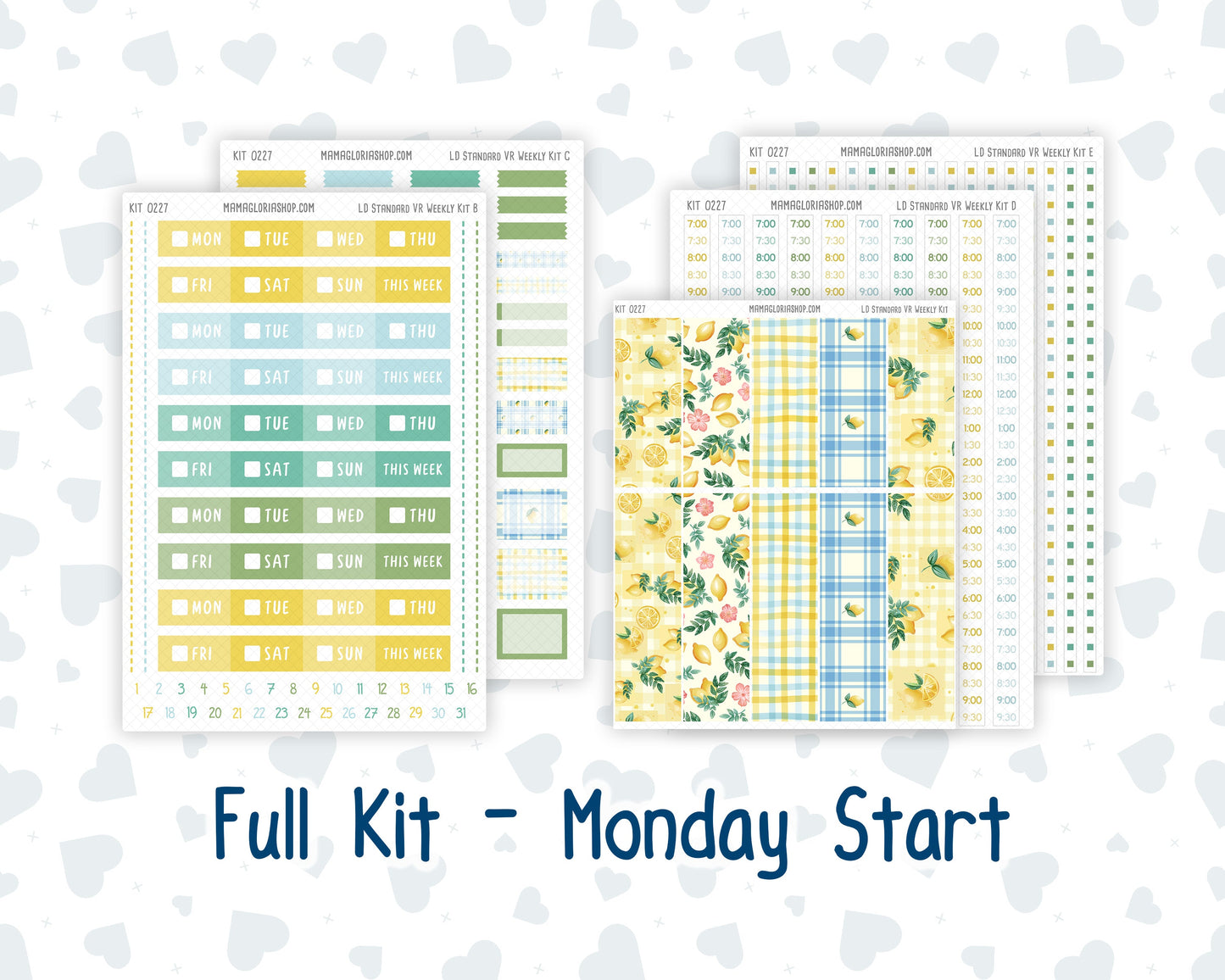 Kit 0227 - Laurel Denise Standard - Vertical - Weekly Kit - July - Lemon Grove