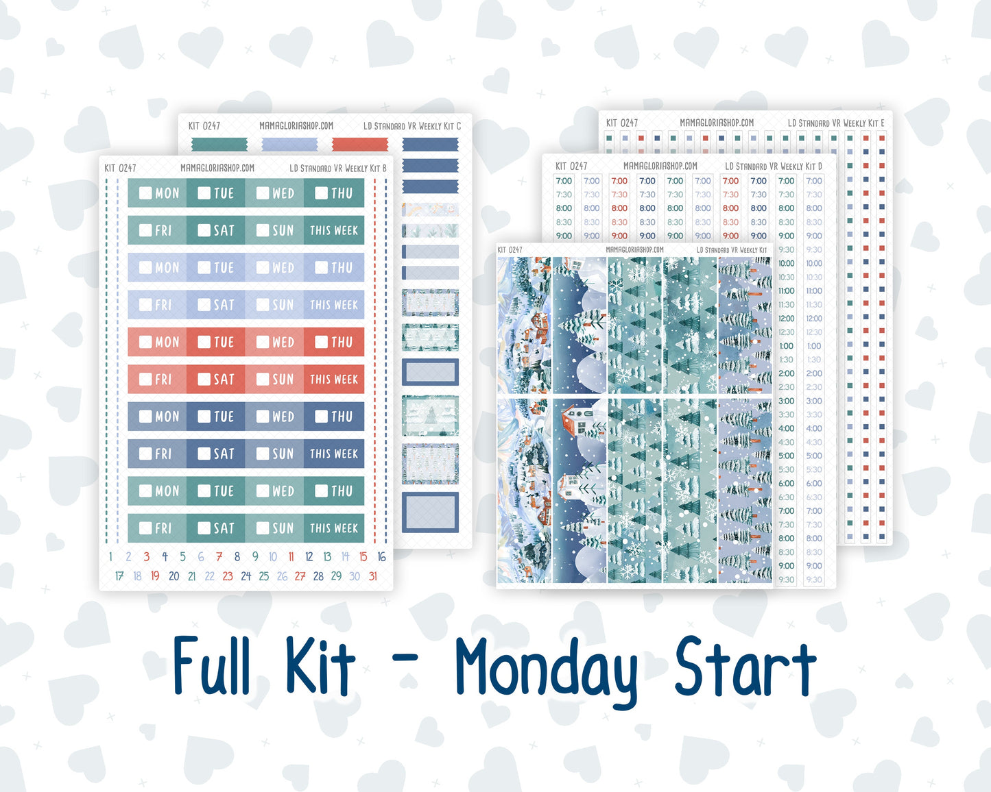 Kit 0247 - Laurel Denise Standard - Vertical - Weekly Kit - December - Snow Day Adventures