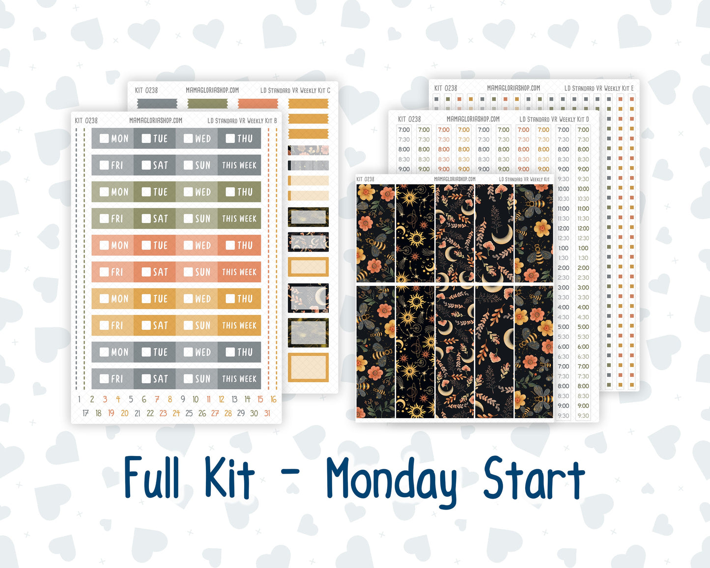 Kit 0238 - Laurel Denise Standard - Vertical - Weekly Kit - October - Starry Autumn Nights