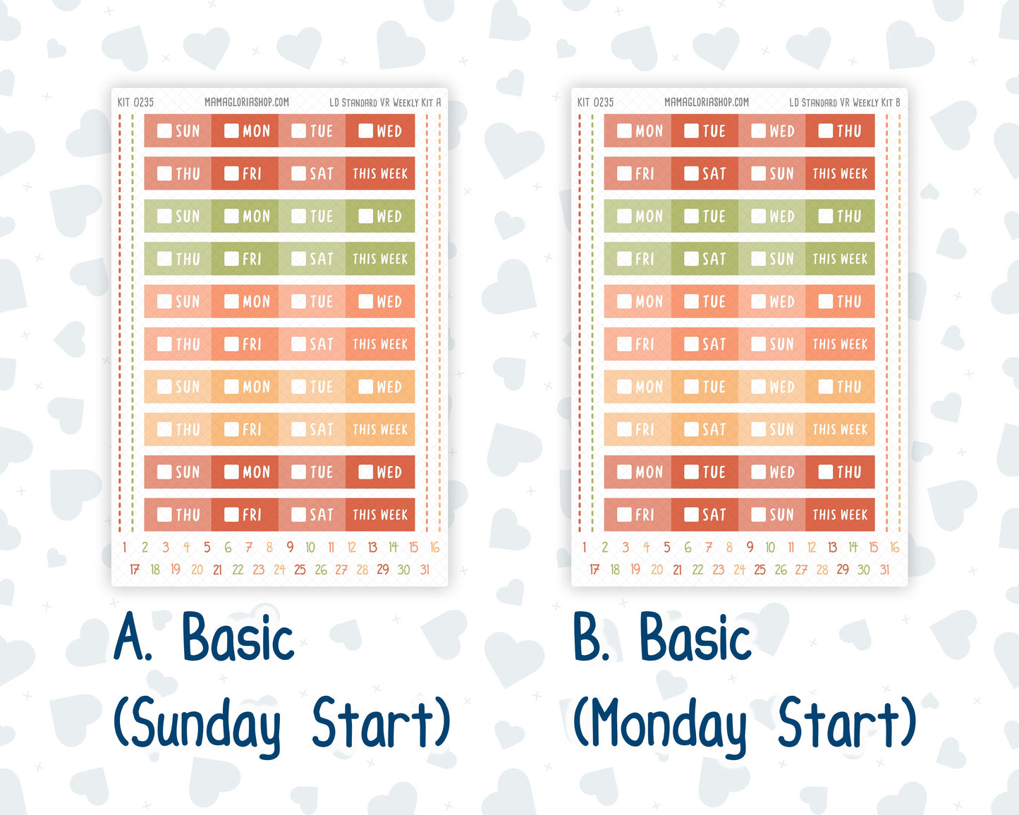 Kit 0235 - Laurel Denise Standard - Vertical - Weekly Kit - September - Apple Orchard