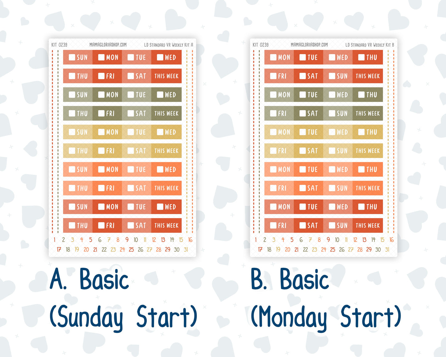 Kit 0239 - Laurel Denise Standard - Vertical - Weekly Kit - October - October Stroll