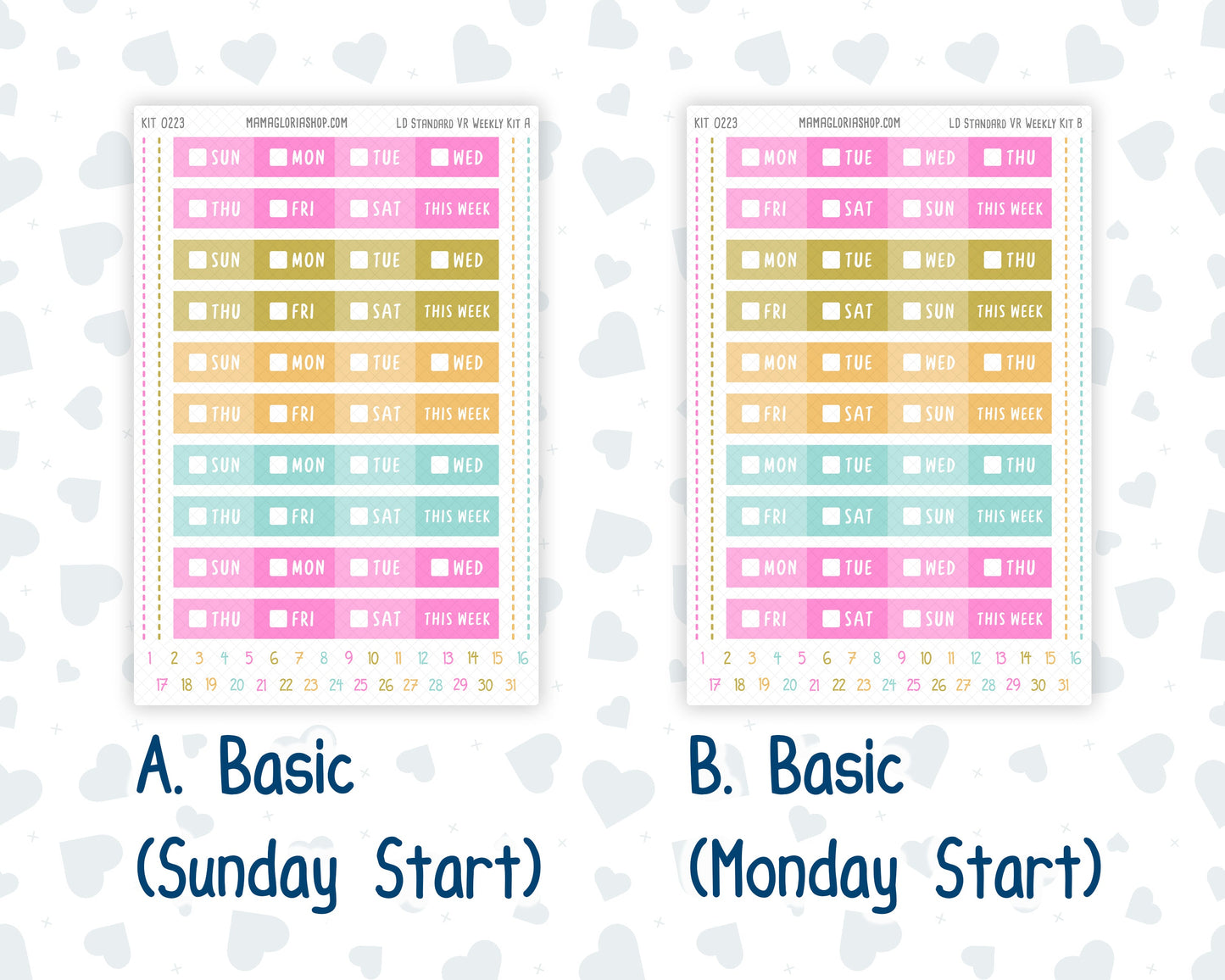 Kit 0223 - Laurel Denise Standard - Vertical - Weekly Kit - June - Route 66