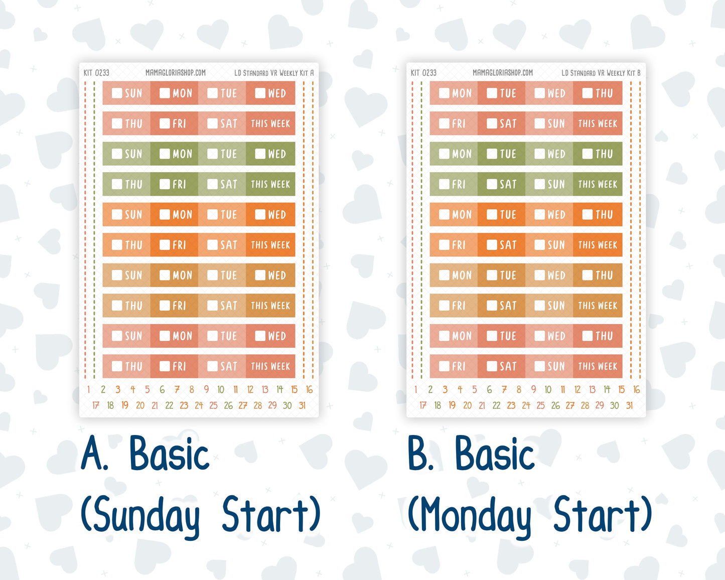Kit 0233 - Laurel Denise Standard - Vertical - Weekly Kit - September - Cinnamon Days