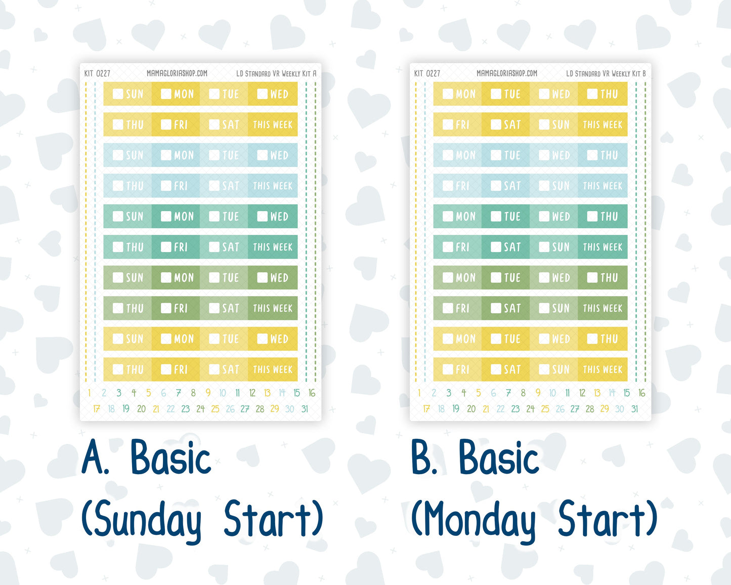 Kit 0227 - Laurel Denise Standard - Vertical - Weekly Kit - July - Lemon Grove