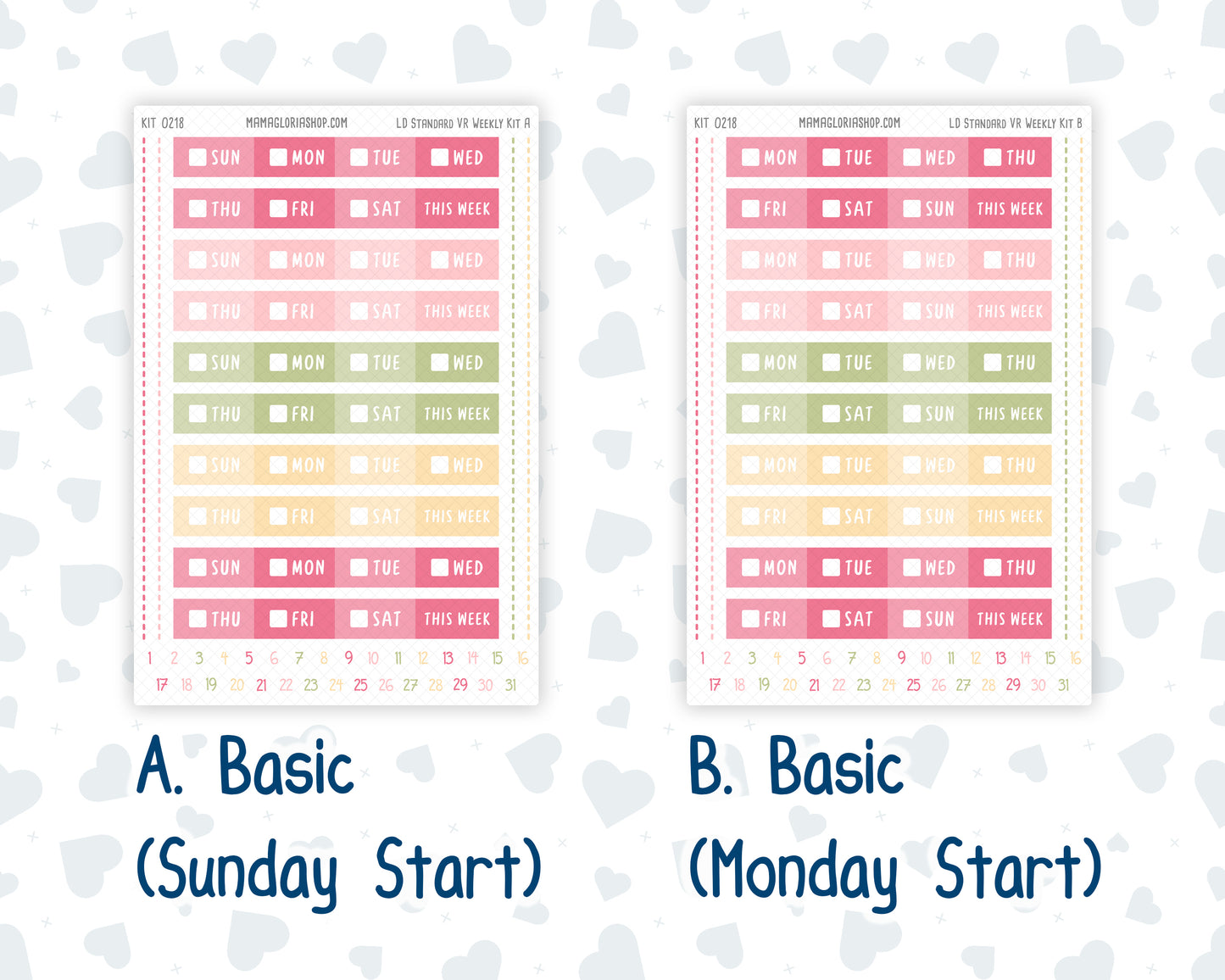 Kit 0218 Laurel Denise Standard Size – Weekly - Vertical Layout - Mother's Love - May