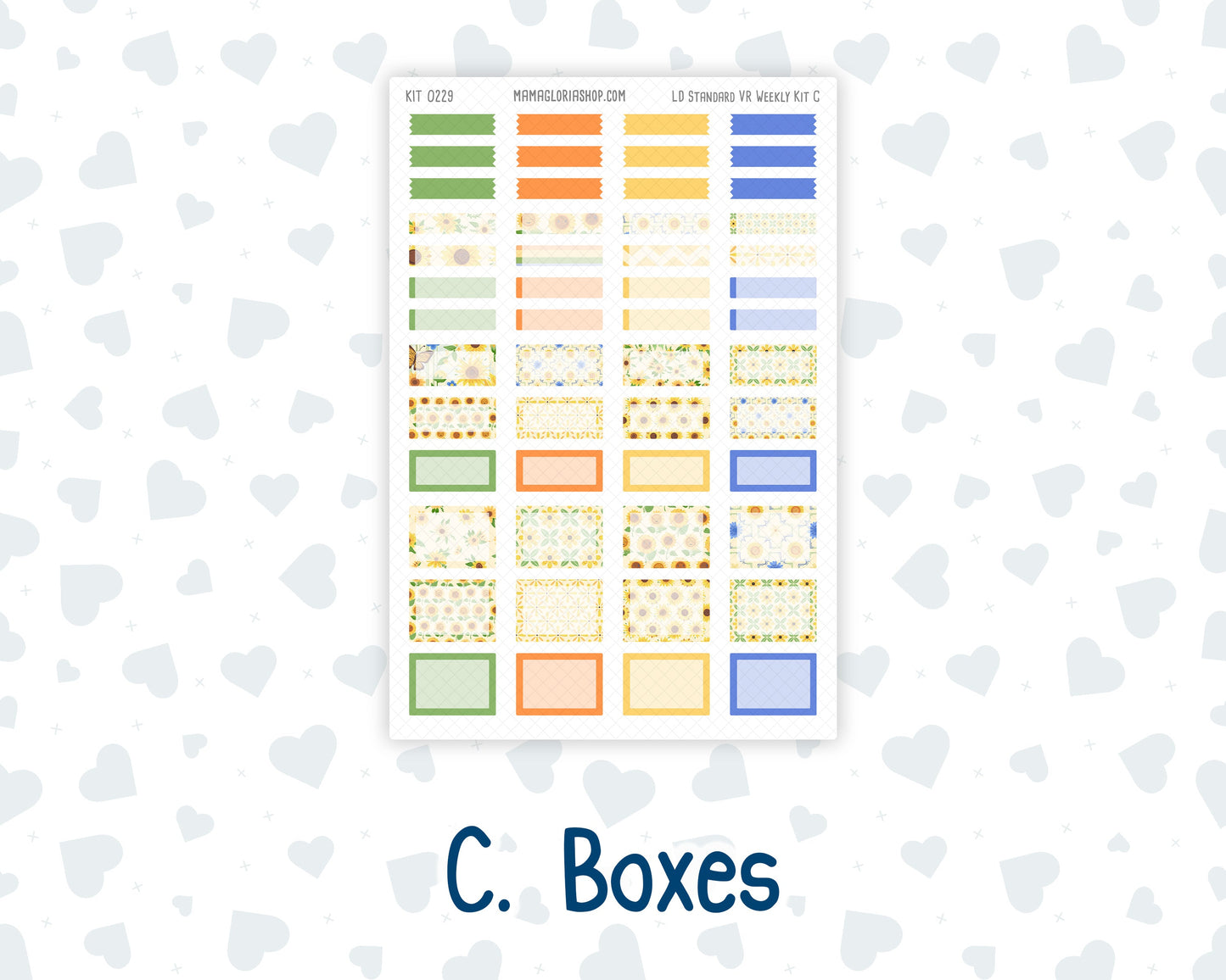 Kit 0229 - Laurel Denise Standard - Vertical - Weekly Kit - August - Golden Faces