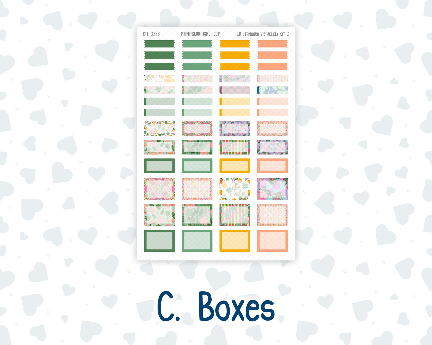 Kit 0226 - Laurel Denise Standard - Vertical - Weekly Kit - July - Tropical Whimsy