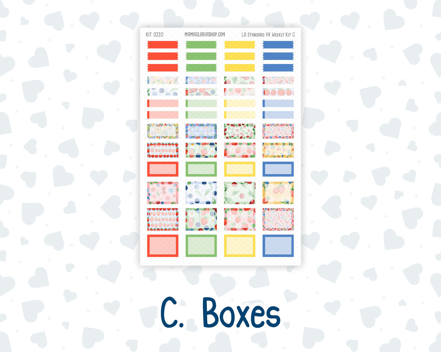 Kit 0220 - Laurel Denise Standard - Vertical - Weekly Kit - June - June Berries
