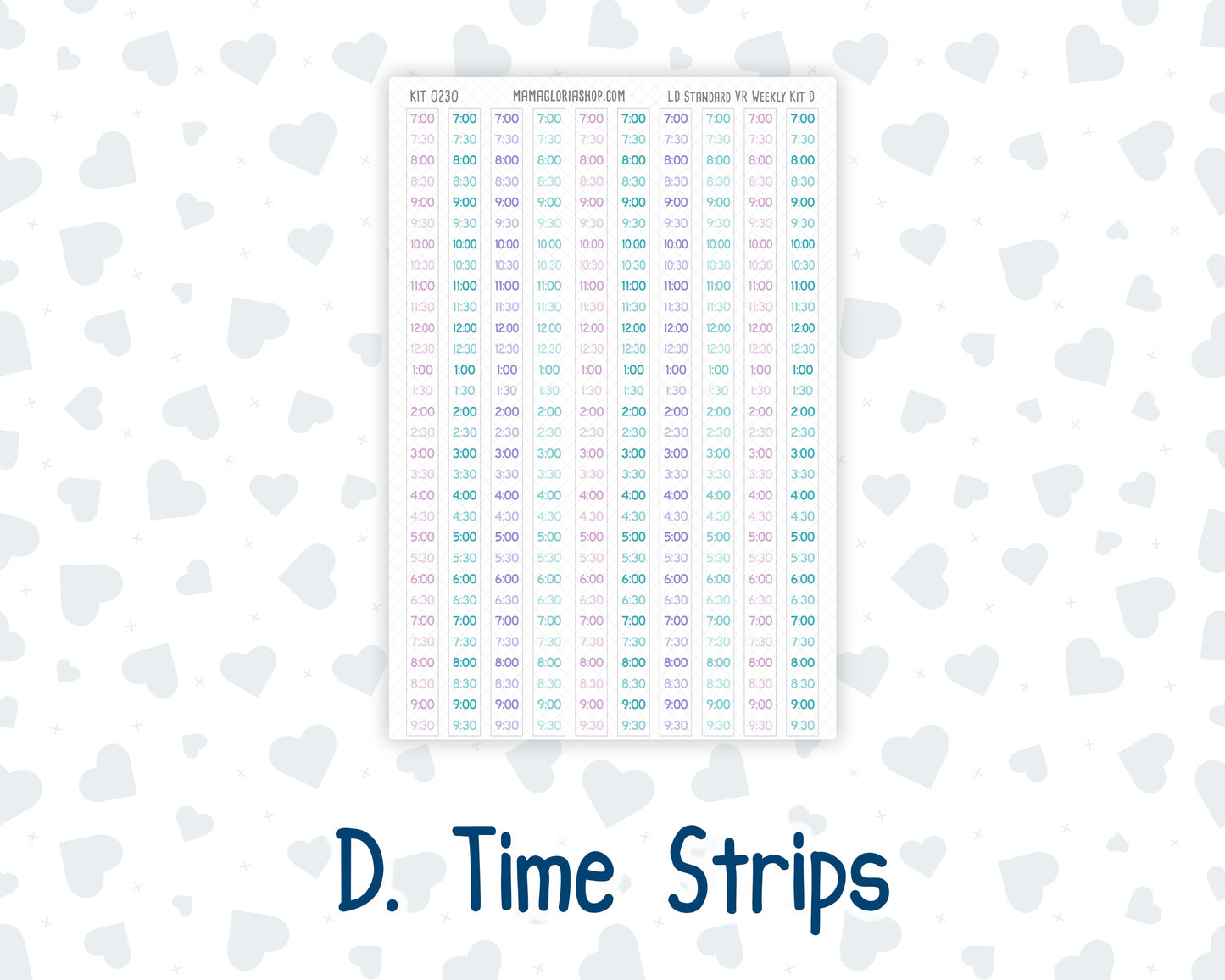 Kit 0230 - Laurel Denise Standard - Vertical - Weekly Kit - August - School Daze